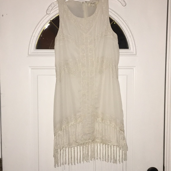ivory fringe dress